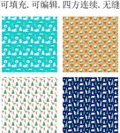 童趣动物印花  冬季动物贴纸