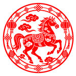 马年剪纸