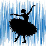 芭蕾舞者优雅舞姿剪影