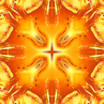 绚丽金色对称抽象图案