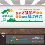 创文创建文明城市标语文化墙
