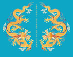 双龙戏珠金龙纹线描龙故宫龙彩龙