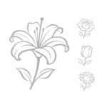 花卉线条图案设计素材