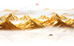 金色山水画