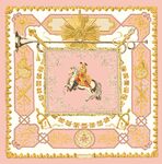 复古风骑马图案装饰丝巾