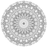 圆形黑白精典花纹