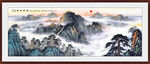 泰山办公室山水画 会客厅壁画