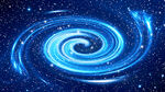 蓝色宇宙星空旋涡星系