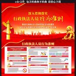 行政执法人员行为准则展板