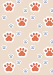 可爱动物爪印图案背景