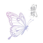 紫色蝴蝶图案