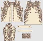 复古花纹服饰设计图