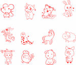 十二生肖简笔画