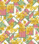 多彩几何花卉拼接图案