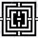 几何黑白方形装饰图案