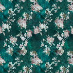 大牌深绿底花卉图案