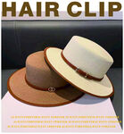 时尚草帽发夹组合展示