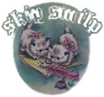 可爱小兔插画徽章