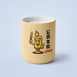 卡通蜡烛杯子样机展示