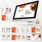 橙色系VI使用手册ID模板