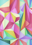 多彩几何多边形抽象图案