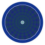 圆形蓝绿色古典花纹