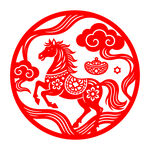 马年剪纸