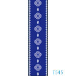 蓝白色蒙古地毯T台