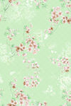 淡绿底粉色花卉图案背景