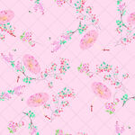 粉色花卉图案布料纹理