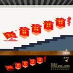 消防队楼梯楼道文化墙