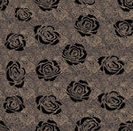 复古黑玫瑰花纹图案