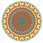 多彩圆形曼陀罗装饰图案