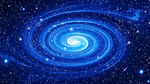 蓝色星空旋涡背景