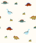 可爱恐龙图案背景