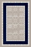 蓝边花纹地毯