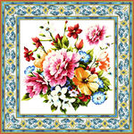 花卉装饰画  绚丽多彩图案