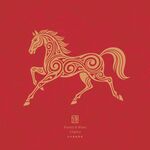 传统祥瑞风奔马图