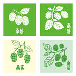 桑葚图案设计素材