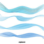 蓝色飘逸动感波浪线条