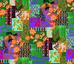 多彩拼接抽象图案纹理