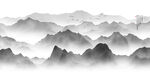 水墨群山意境