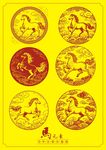 马年马元素矢量马图案矢量