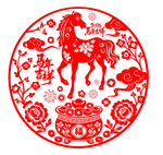 马年剪纸窗花