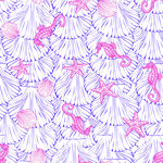 海洋元素梦幻水彩图案