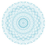 浅蓝色曼陀罗花纹图案