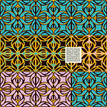 多彩几何花纹图案设计