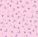 粉色底紫色小花图案背景