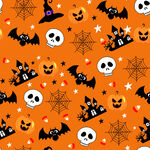 万圣节主题橙色图案背景