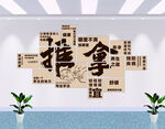 中式推拿文化墙面装饰